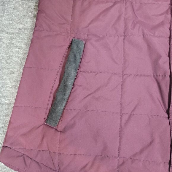 Cappel Men’s Size M Quilted Jacket Red With Gray Collar Pocket Logo On Chest G - Picture 5 of 13